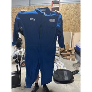 Bulwark FR Excel Coveralls Mens 50 S Navy Blue Zip Up Twill Flame Resistant XXL